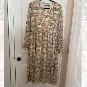 Shein Curve Floral Midi Dress